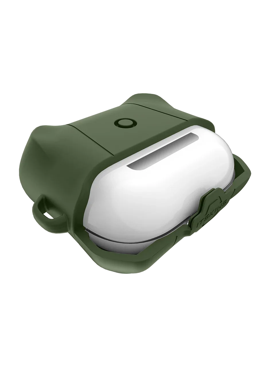 Itskins Spectrum Solid Series Case For Airpods 3 - Olive Green - Tashqila Itskins Spectrum Solid Series Case For Airpods 3 - Olive Green - Tashqila